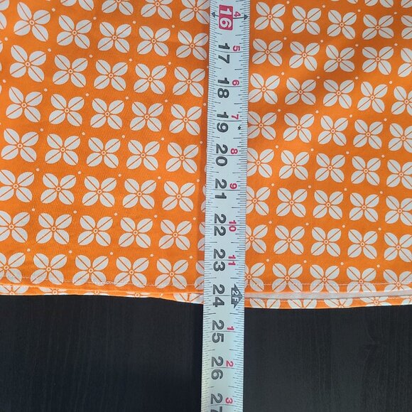 Downeast Orange Tropical Skirt Tshirt Set Medium Modest Resort Beach Medium - Picture 8 of 11